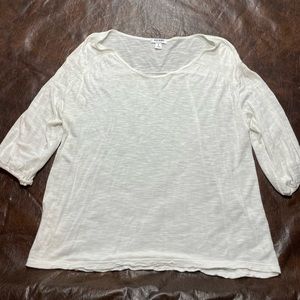 White 3/4 sleeve blouse